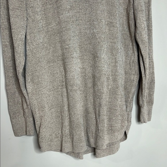 Barefoot Dreams Cozy Chic Ultra Lite Brown Cowl Neck Sweater Large - Picture 3 of 6